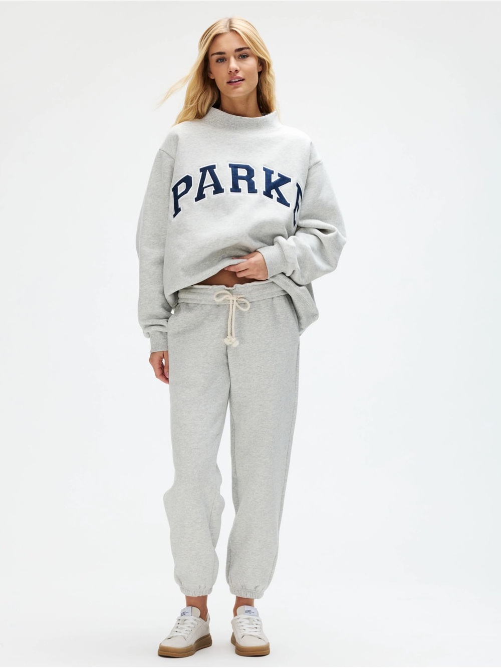 Parke Light Gray Drawstring Sweatpants